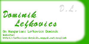 dominik lefkovics business card